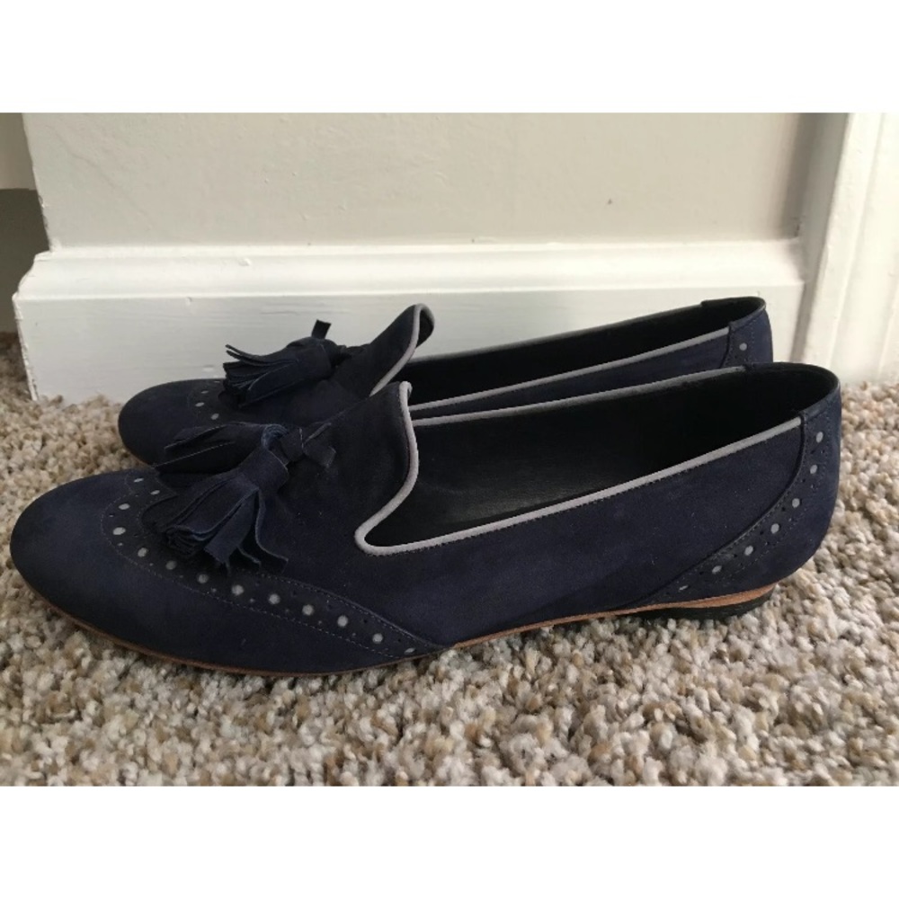 VALAS Los Angeles Blue Suede Oxford Shoes Sz 6